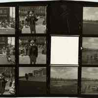 B+W negative contact sheet of images of Hoboken taken by John Conn. no date, [1976].