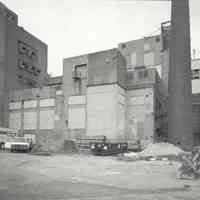 Digital image of B+W photo of former Maxwell House Coffee plant exterior, Power House, Hoboken, 2003.