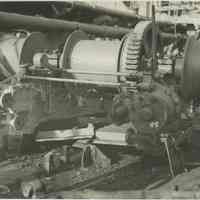 B+W photo of a deck winch on an unidentified vessel at the Bethlehem Steel Shipyard, no date, ca. 1940.