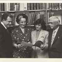 B+W group photos, 4, of medical staff at Saint Mary Hospital, Hoboken, no date, probably 1977.