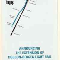 Timetable: N.J. Transit announcement & timetable for Hoboken station, Hudson-Bergen Light Rail, Sept. 29, 2002.