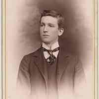 Cabinet photo of a young man in formal wear, Hoboken, n.d., ca. 1899-1910.