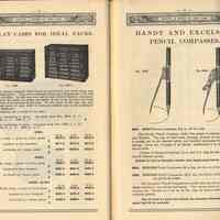          pp 73-74 Display Cases Ideal Thumb Tacks; Handy, Excelsior Pencil Compasses
   