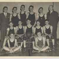 B+W photo of Hoboken YMCA basketball team, Hoboken, n.d., ca. 1940s.