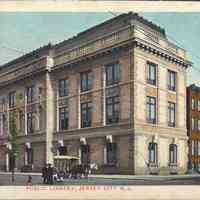 Postcard: Library, Jersey City, NJ