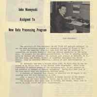          pg 9: John Niemynski, New Data Processing Program
   