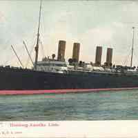 Postcard: Ship "SS Deutschland", Hoboken, NJ