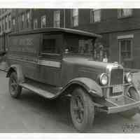 B+W photos, 2, of S & Z Cleaners & Dyers truck on unidentified street, Hoboken, Nov. 30, 1930.