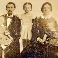 Digital image of sepia-tone photo of family dated on reverse as 1857; found in Record Book No. 1, St. Matthew Evangelical Lutheran Church, Hoboken.