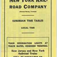Timetables, 5: New Jersey & New York Railroad Co., Suburban Time Tables. Various dates, 1960 to 1963.