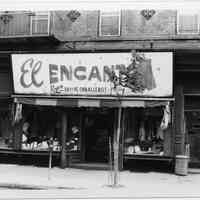 B+W photos, 3, of storefronts, various locations, Hoboken, n.d., ca. 1965-1969.