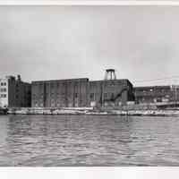 Digital image of B+W photo of the Hoboken waterfront, Hoboken, circa 1987.