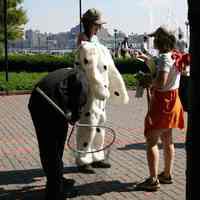 Digital color image of the 2004 Hoboken Pet Parade, along the Hoboken Waterfront, Sunday, September 26, 2004.