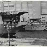          photo 3: Intrepid port side at stern; dry dock wet
   