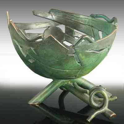 Untitled sculptural patchwood bowl