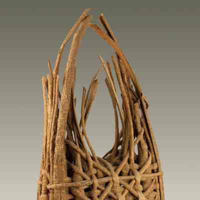 Plaited Mulberry Bark Basket