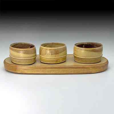 Cups on tray