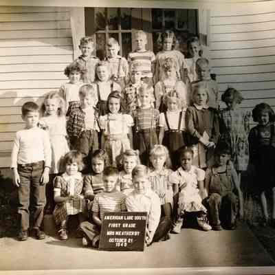 American Lake South, First Grade, Mrs. Weatherby, October 21, 1949