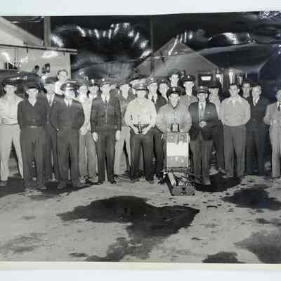 Group of men in fire fighter uniforms