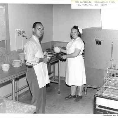New Cafeteria Dishwashing room, Mr. Tethrow, Mrs. Clark