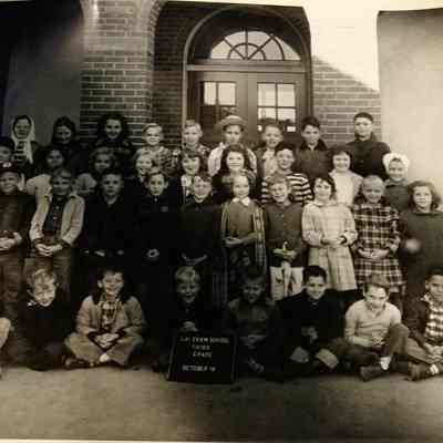 Lakeview School, Third Grade, October 18 with teacher in back left wearing a pale headscarf