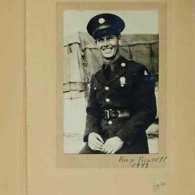 Portrait of Ray Pointsett in military uniform