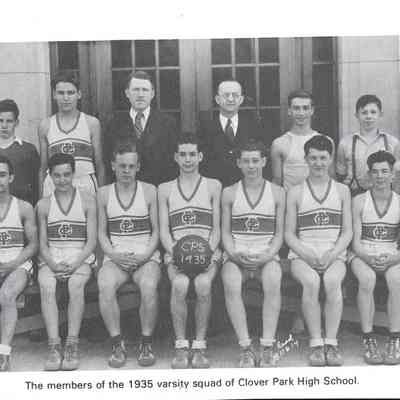 The members of the 1935 varsity squad of Clover Park High School