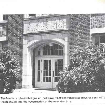 Entryway of Clover Park Senior High School