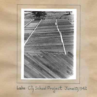 Lake city School floor framing and lumber 1942