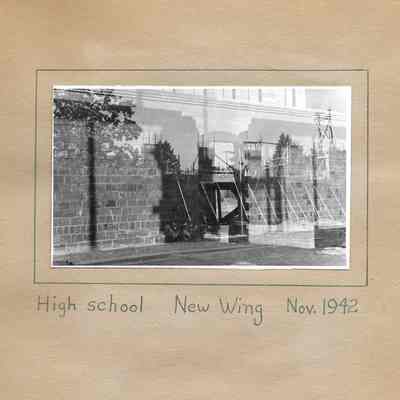 Construction on Clover Park High School new wing 1942