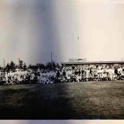 Navy Base School 1950 on field