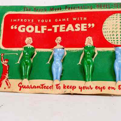 Show card golf tees