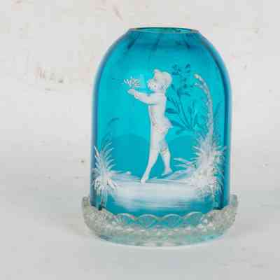 Mary Gregory style lamps