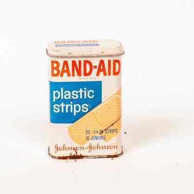 Tin of band aids