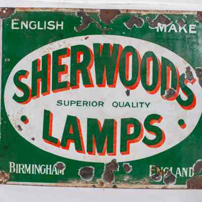 Lamp enamel Sign