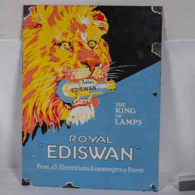 Lamp enamel Sign