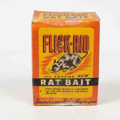 Flick Rid Rat Bait cardboard box