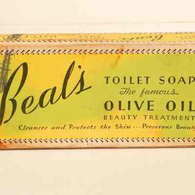 Cardboard Box with Beals Toilet Soap with famous olive oil
