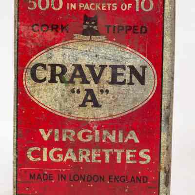Large Craven A, Virginia cigarettes tin