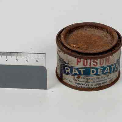 Tin of rat poison