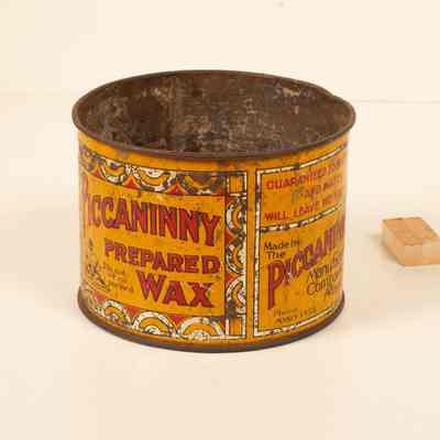 Tin of Piccaninny Prepared Wax Oil Polish