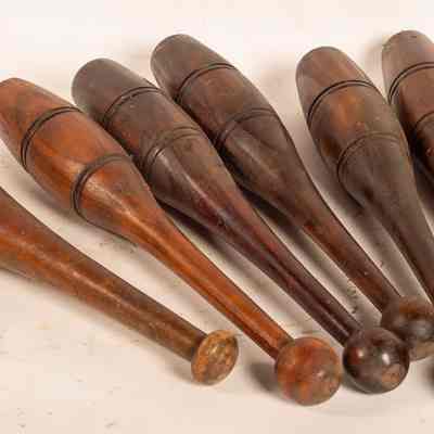 6 Wooden Skittles