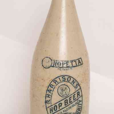 Stoneware ginger beer bottle