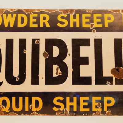 Enamel sign