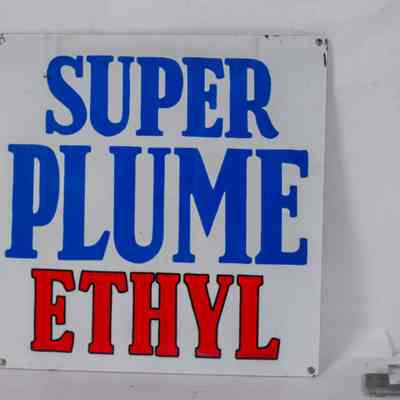 Super Plume enamel Sign