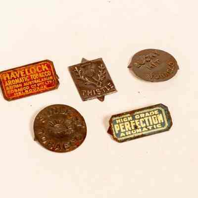 Tabacco plug tin brand plates