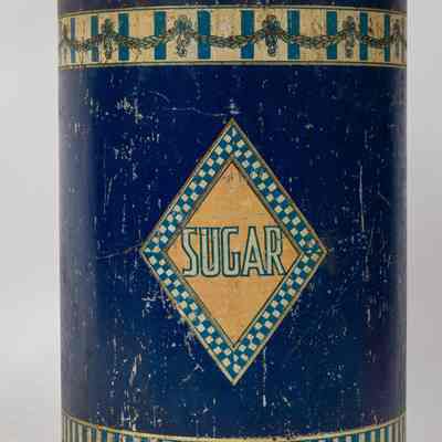 Tall Blue Tin-storage