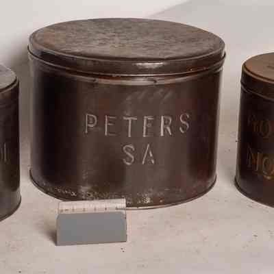 Lily ice cream tin cans