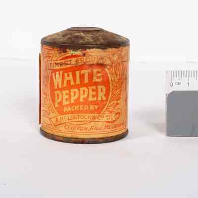 White pepper tin