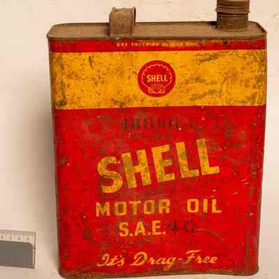 Tin of Shell Motor Oil